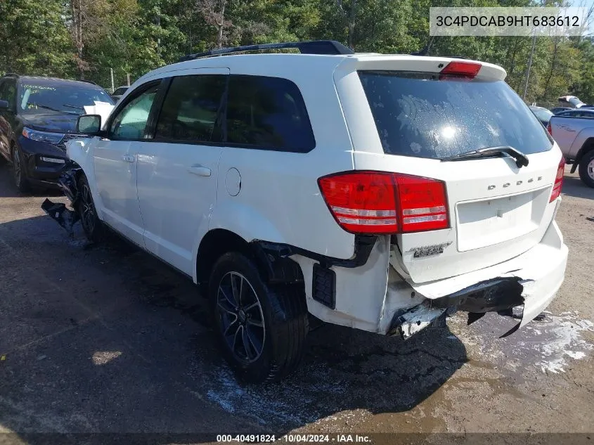 2017 Dodge Journey Se VIN: 3C4PDCAB9HT683612 Lot: 40491824