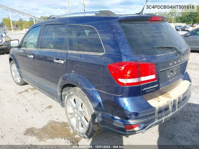 2017 Dodge Journey Sxt VIN: 3C4PDCBG4HT501616 Lot: 40493785