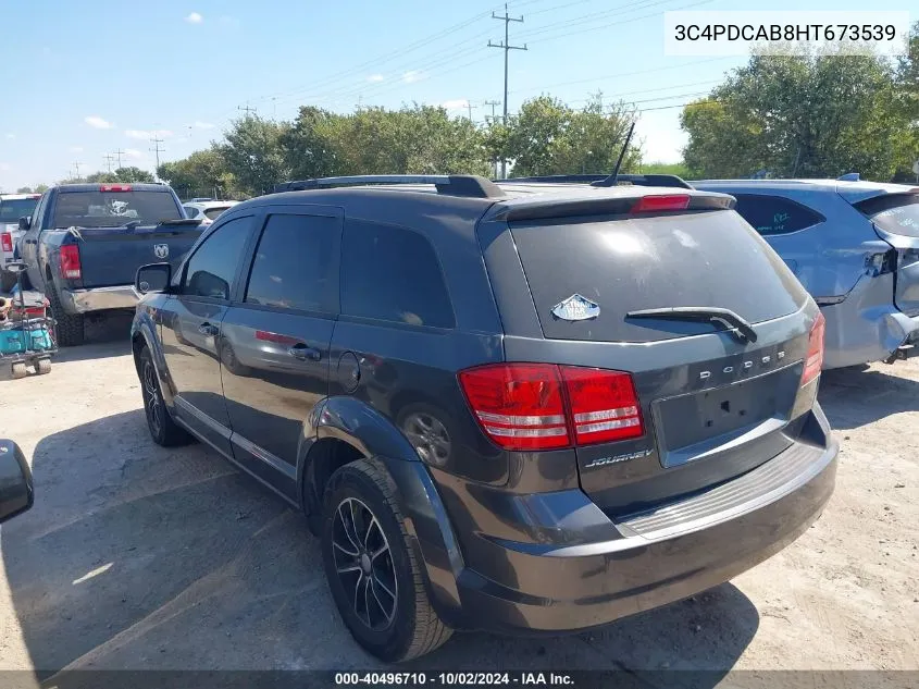 2017 Dodge Journey Se VIN: 3C4PDCAB8HT673539 Lot: 40496710