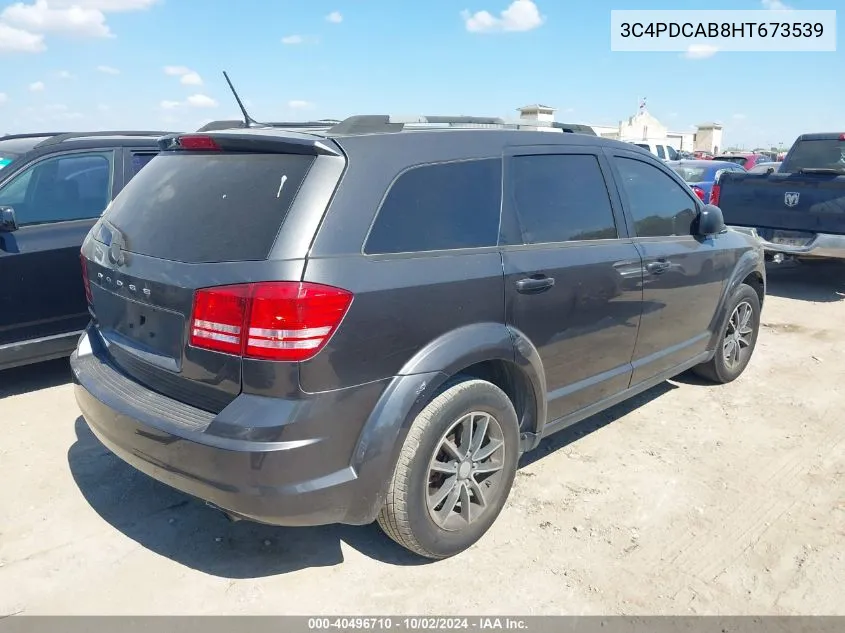 2017 Dodge Journey Se VIN: 3C4PDCAB8HT673539 Lot: 40496710