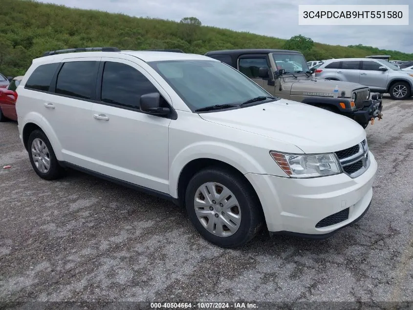 2017 Dodge Journey Se VIN: 3C4PDCAB9HT551580 Lot: 40504664