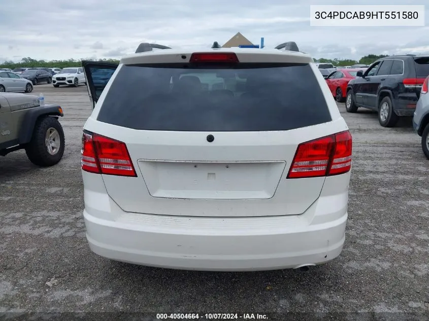 2017 Dodge Journey Se VIN: 3C4PDCAB9HT551580 Lot: 40504664