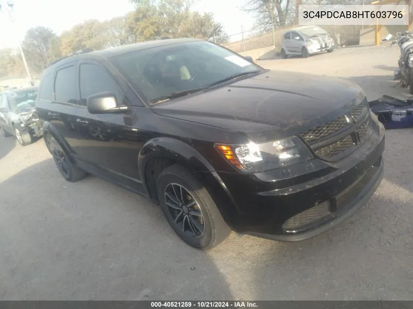 2017 Dodge Journey Se VIN: 3C4PDCAB8HT603796 Lot: 40521259