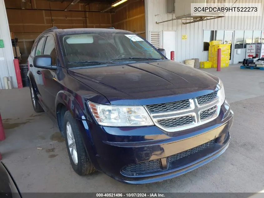 2017 Dodge Journey Se VIN: 3C4PDCAB9HT522273 Lot: 40521496