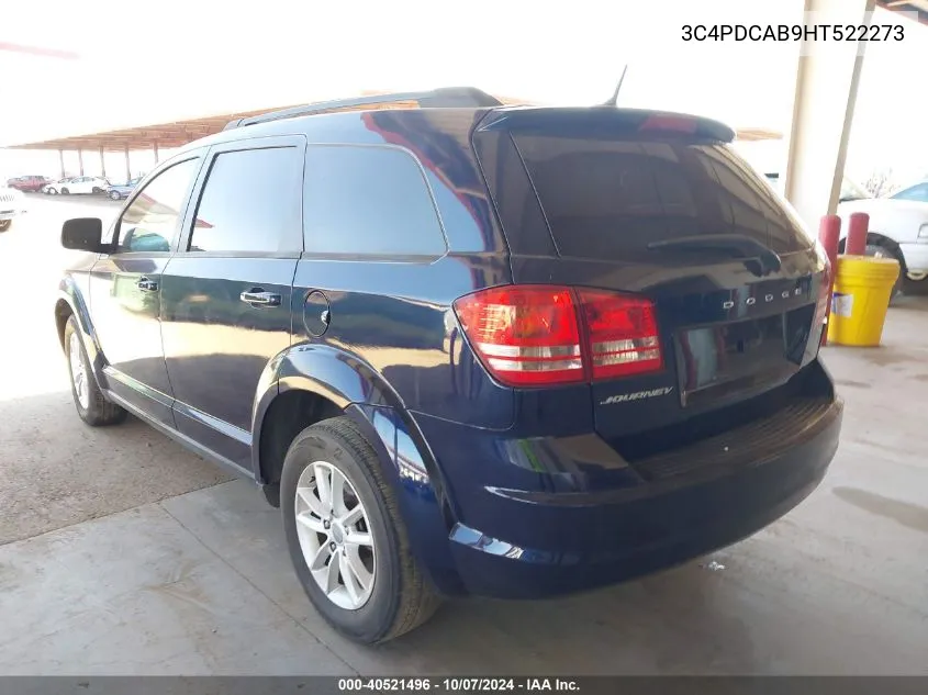 2017 Dodge Journey Se VIN: 3C4PDCAB9HT522273 Lot: 40521496