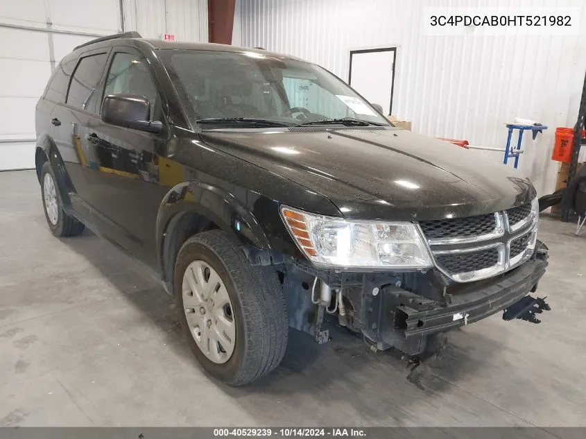 3C4PDCAB0HT521982 2017 Dodge Journey Se