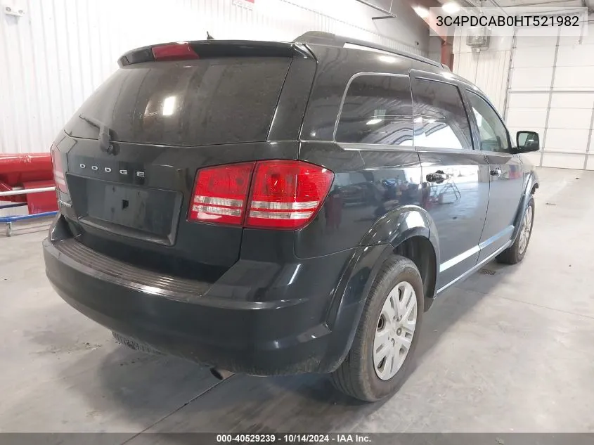 3C4PDCAB0HT521982 2017 Dodge Journey Se