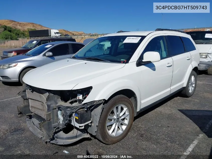 2017 Dodge Journey Sxt VIN: 3C4PDCBG7HT509743 Lot: 40530322