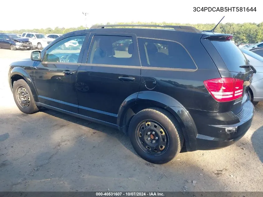 3C4PDCAB5HT581644 2017 Dodge Journey Se