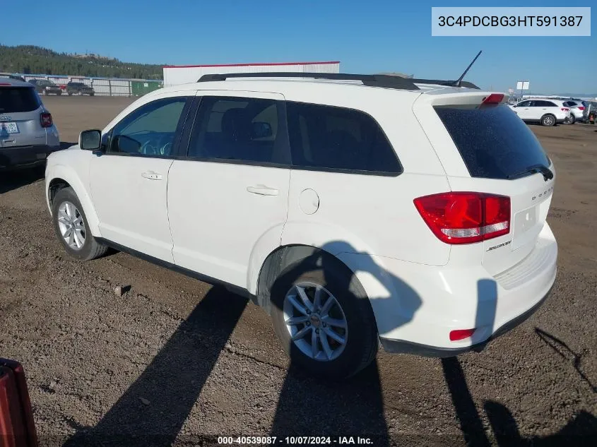 2017 Dodge Journey Sxt VIN: 3C4PDCBG3HT591387 Lot: 40539087