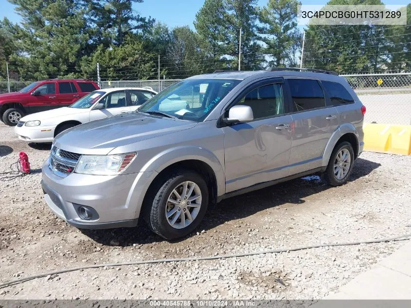 2017 Dodge Journey Sxt VIN: 3C4PDCBG0HT531289 Lot: 40545785