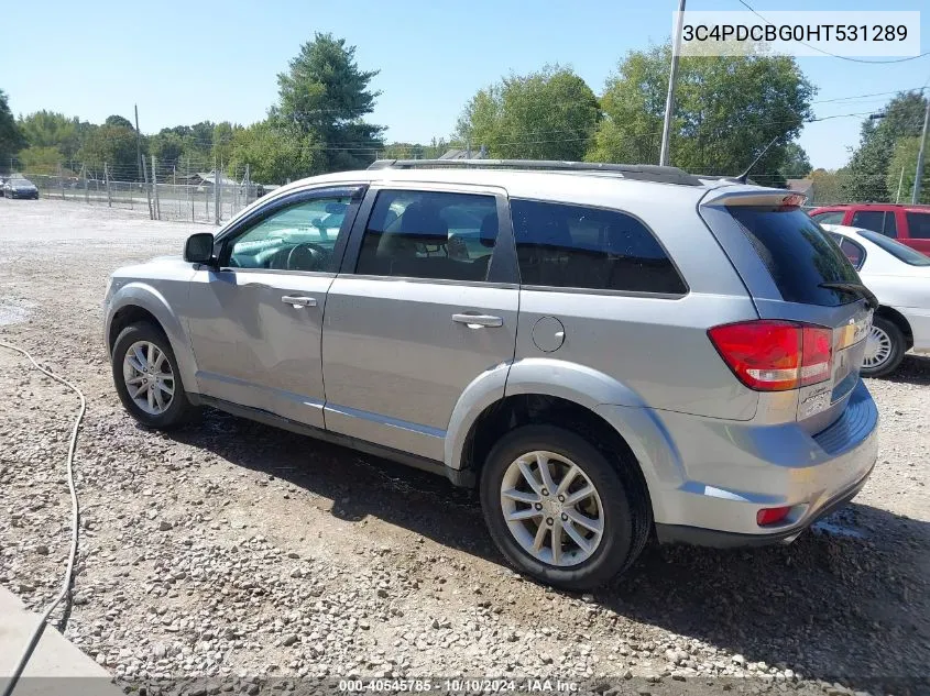 2017 Dodge Journey Sxt VIN: 3C4PDCBG0HT531289 Lot: 40545785