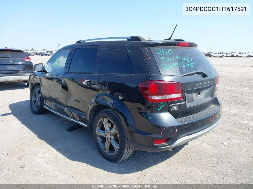 2017 Dodge Journey Crossroad Plus VIN: 3C4PDCGG1HT617591 Lot: 40550736