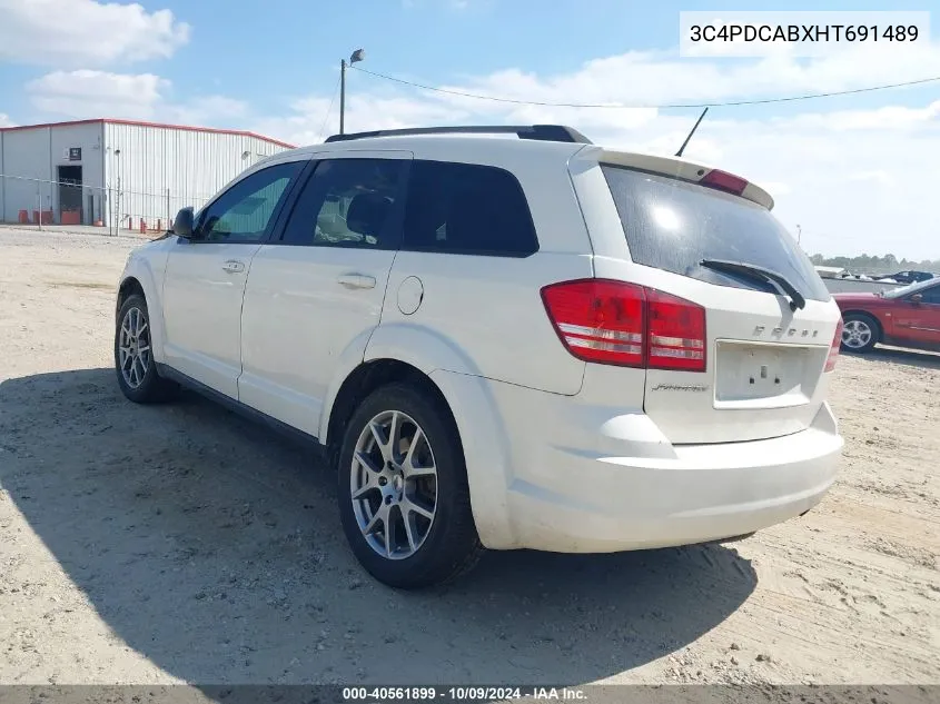 2017 Dodge Journey Se VIN: 3C4PDCABXHT691489 Lot: 40561899