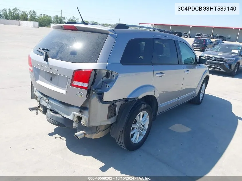 2017 Dodge Journey Sxt VIN: 3C4PDCBG3HT589140 Lot: 40568202