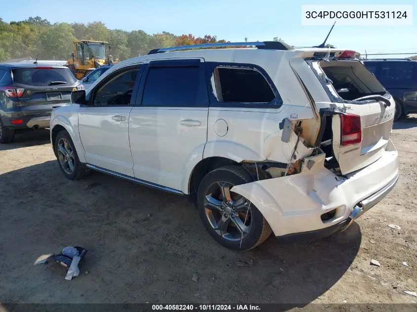 2017 Dodge Journey Crossroad VIN: 3C4PDCGG0HT531124 Lot: 40582240