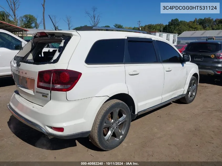 2017 Dodge Journey Crossroad VIN: 3C4PDCGG0HT531124 Lot: 40582240