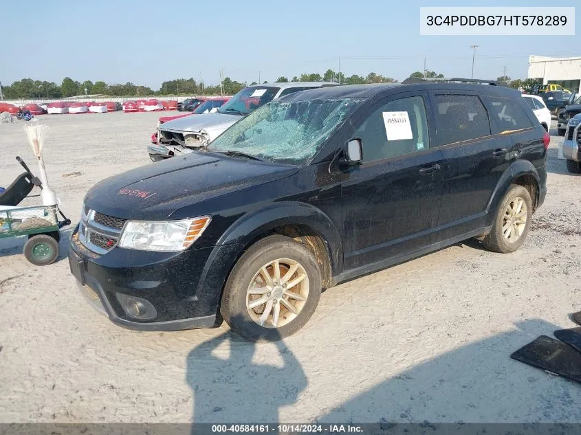 2017 Dodge Journey Sxt VIN: 3C4PDDBG7HT578289 Lot: 40584161