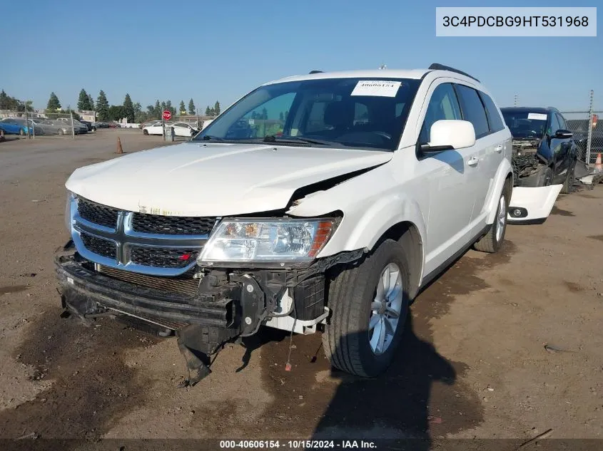 2017 Dodge Journey Sxt VIN: 3C4PDCBG9HT531968 Lot: 40606154