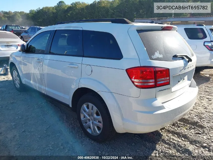 2017 Dodge Journey Se VIN: 3C4PDCAB6HT695782 Lot: 40620538