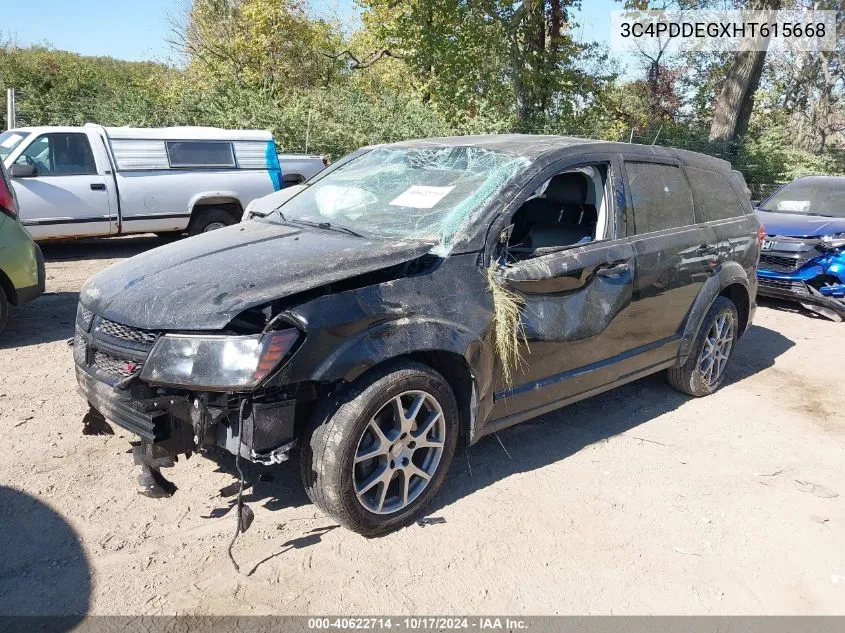 2017 Dodge Journey Gt Awd VIN: 3C4PDDEGXHT615668 Lot: 40622714