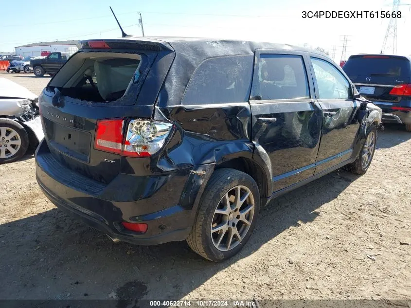 2017 Dodge Journey Gt Awd VIN: 3C4PDDEGXHT615668 Lot: 40622714