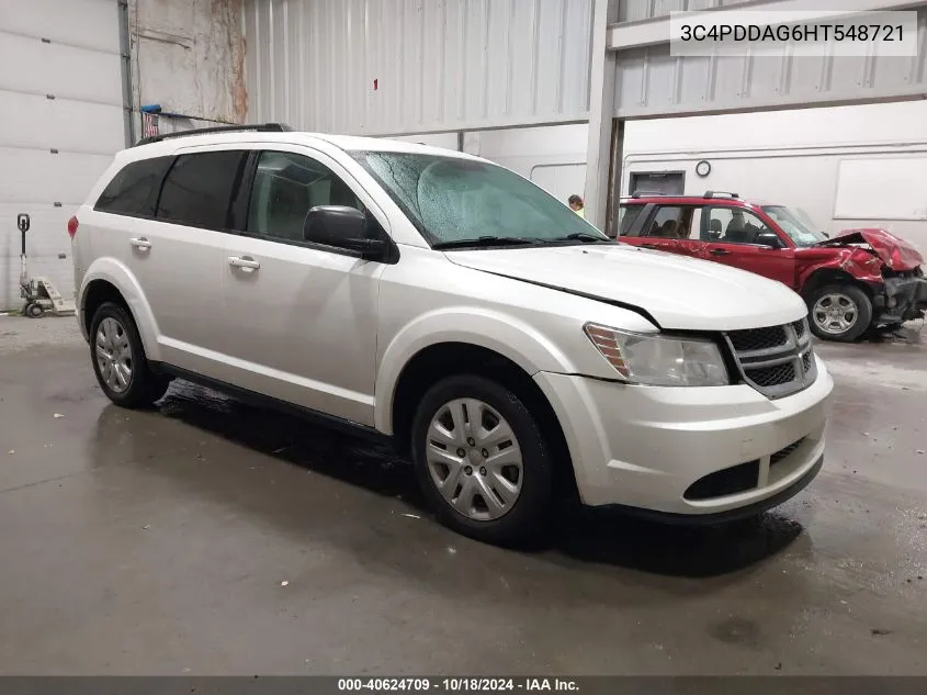 2017 Dodge Journey Se Awd VIN: 3C4PDDAG6HT548721 Lot: 40624709