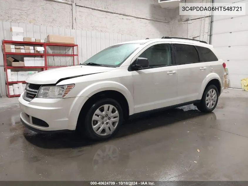 2017 Dodge Journey Se Awd VIN: 3C4PDDAG6HT548721 Lot: 40624709