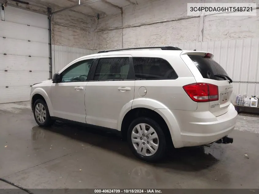 2017 Dodge Journey Se Awd VIN: 3C4PDDAG6HT548721 Lot: 40624709