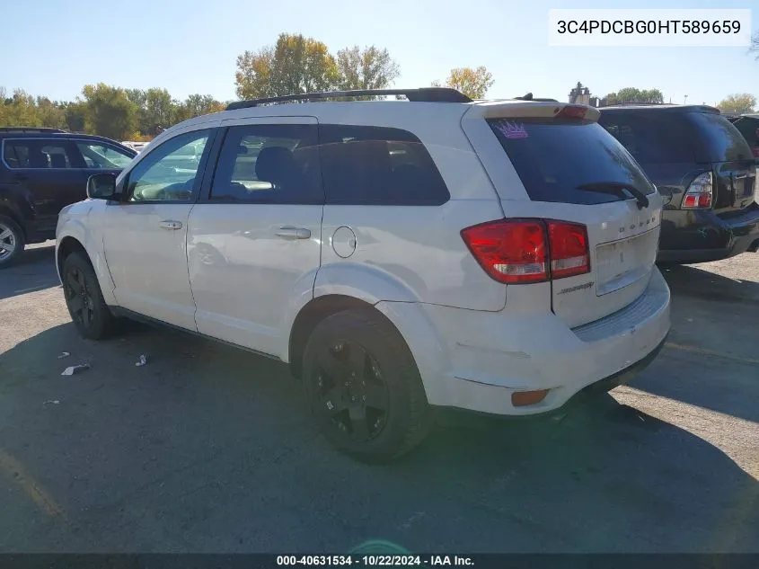 2017 Dodge Journey Sxt VIN: 3C4PDCBG0HT589659 Lot: 40631534