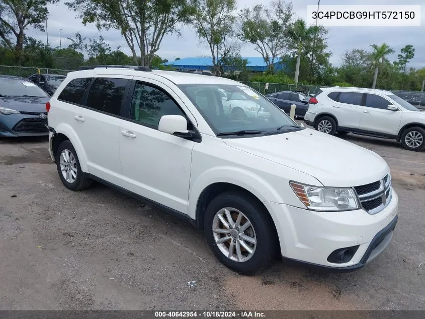 2017 Dodge Journey Sxt VIN: 3C4PDCBG9HT572150 Lot: 40642954