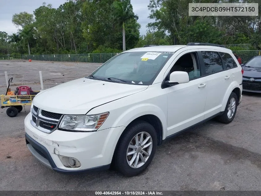 2017 Dodge Journey Sxt VIN: 3C4PDCBG9HT572150 Lot: 40642954