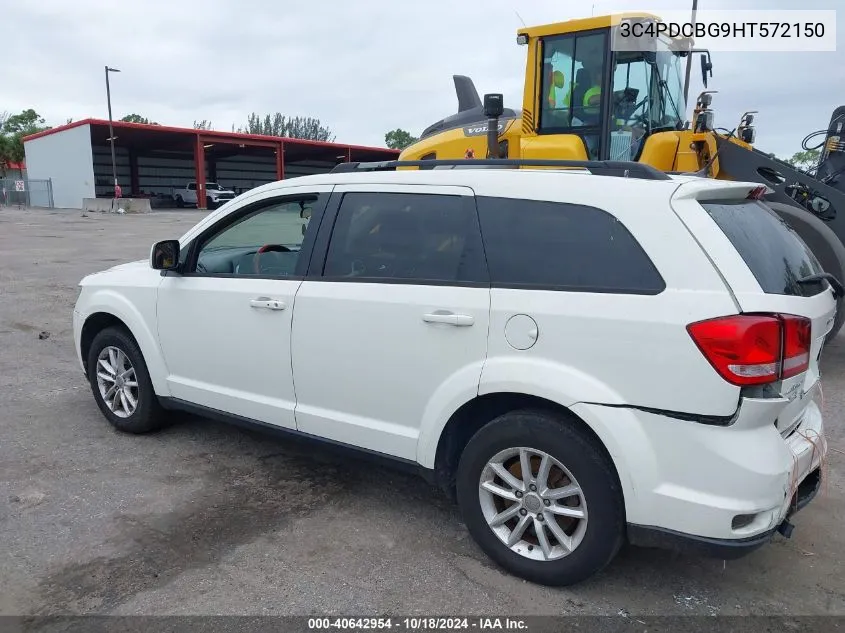 2017 Dodge Journey Sxt VIN: 3C4PDCBG9HT572150 Lot: 40642954