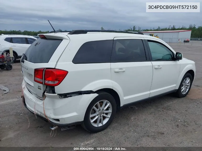 2017 Dodge Journey Sxt VIN: 3C4PDCBG9HT572150 Lot: 40642954