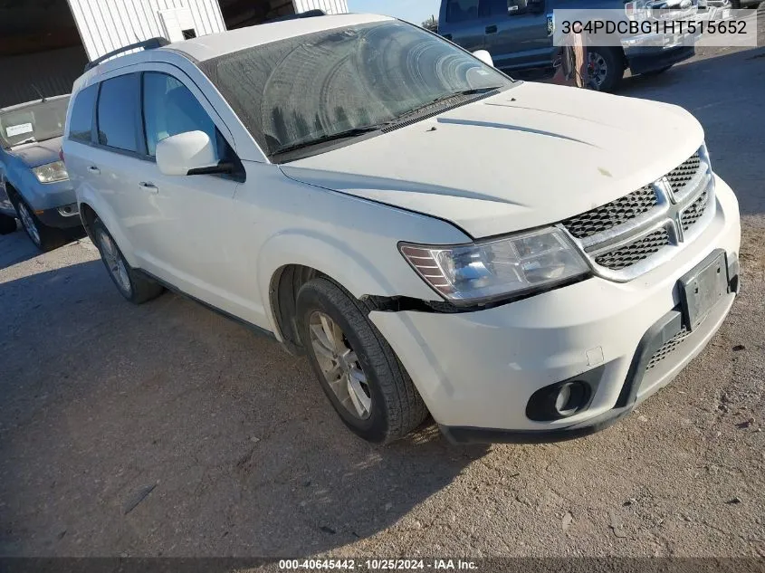 2017 Dodge Journey Sxt VIN: 3C4PDCBG1HT515652 Lot: 40645442