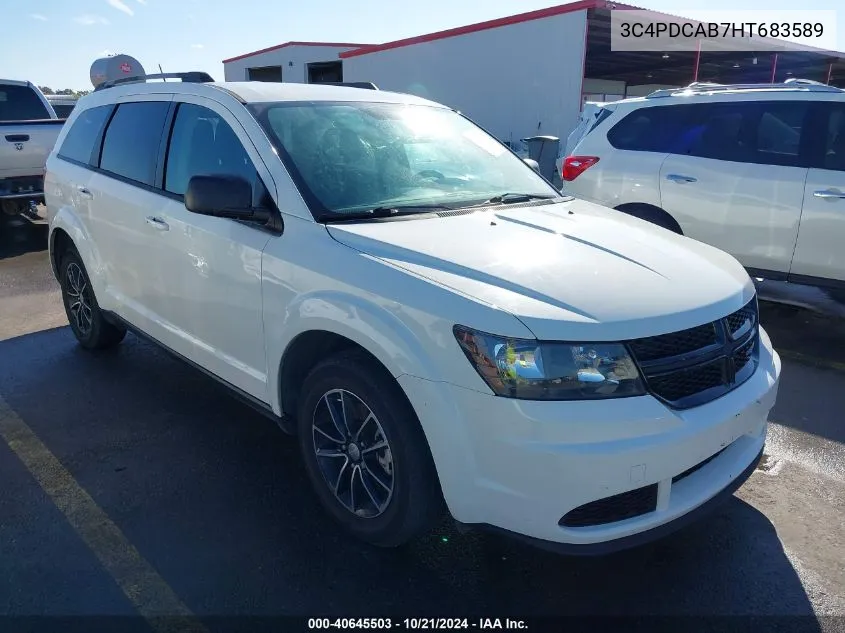 2017 Dodge Journey Se VIN: 3C4PDCAB7HT683589 Lot: 40645503