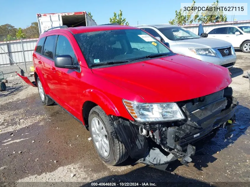 2017 Dodge Journey Se VIN: 3C4PDCAB1HT627115 Lot: 40646826