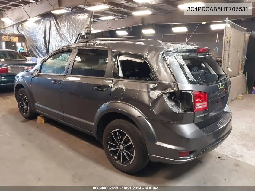 2017 Dodge Journey Se VIN: 3C4PDCAB5HT706531 Lot: 40652819