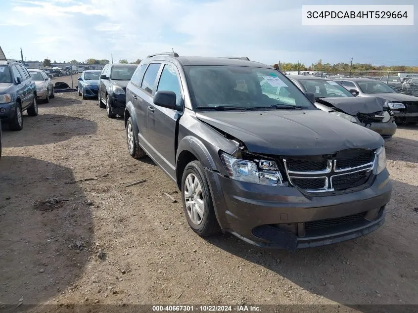 2017 Dodge Journey Se VIN: 3C4PDCAB4HT529664 Lot: 40667301