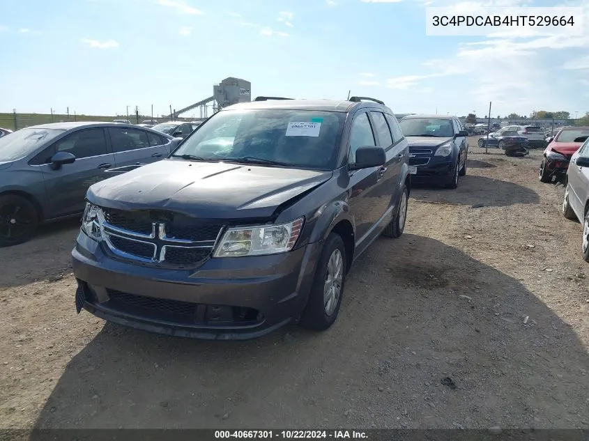 2017 Dodge Journey Se VIN: 3C4PDCAB4HT529664 Lot: 40667301