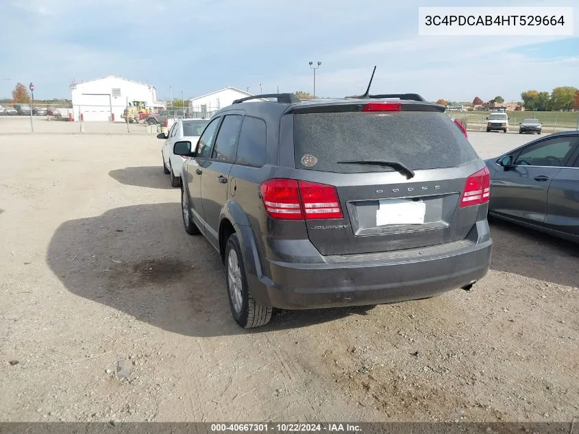 2017 Dodge Journey Se VIN: 3C4PDCAB4HT529664 Lot: 40667301