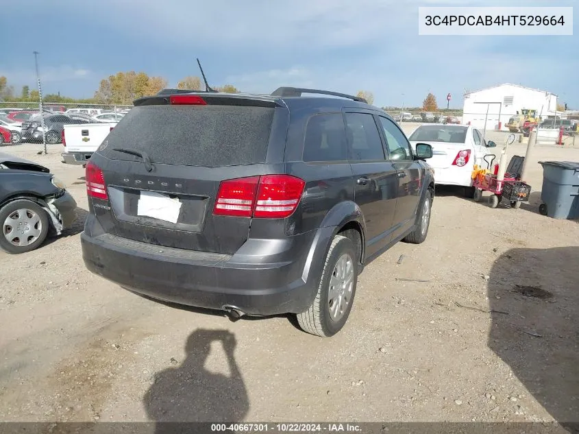 2017 Dodge Journey Se VIN: 3C4PDCAB4HT529664 Lot: 40667301