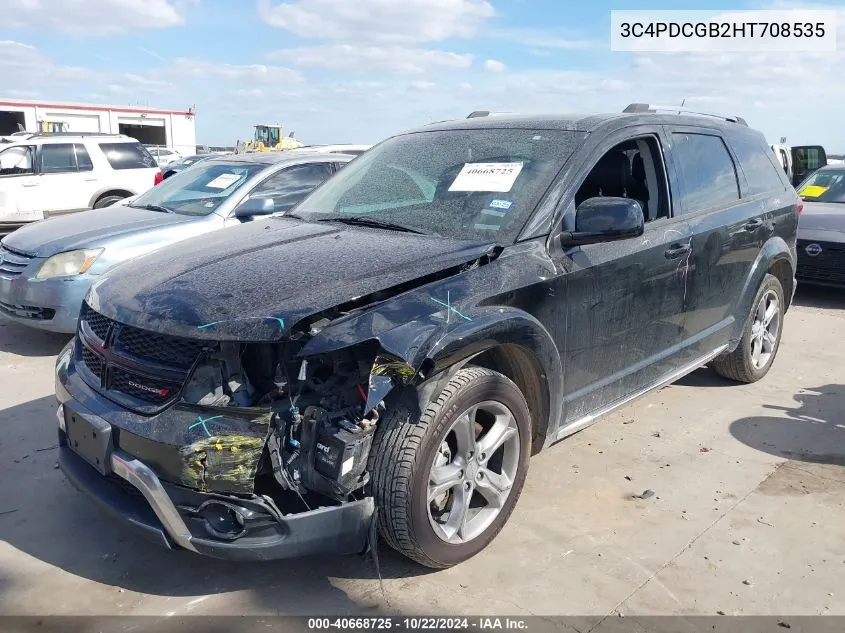 2017 Dodge Journey Crossroad Plus VIN: 3C4PDCGB2HT708535 Lot: 40668725