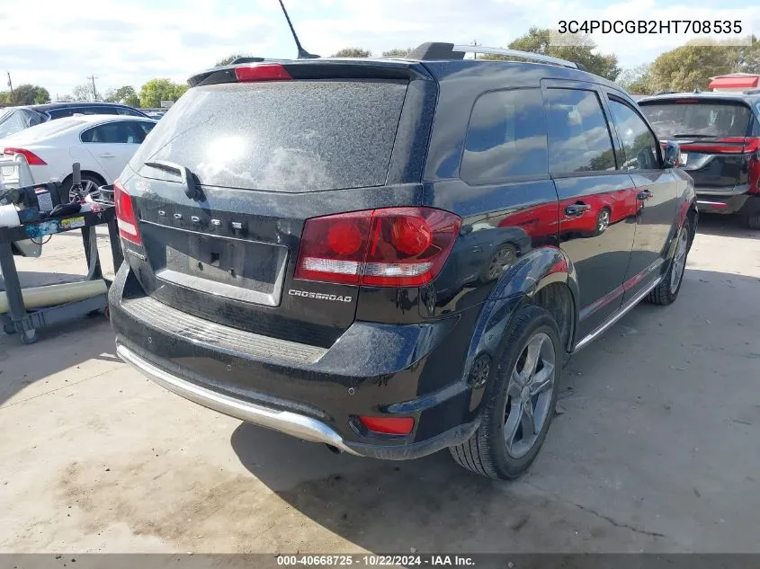 2017 Dodge Journey Crossroad Plus VIN: 3C4PDCGB2HT708535 Lot: 40668725