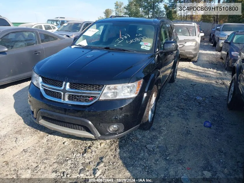 2017 Dodge Journey Sxt VIN: 3C4PDCBG9HT510800 Lot: 40670649