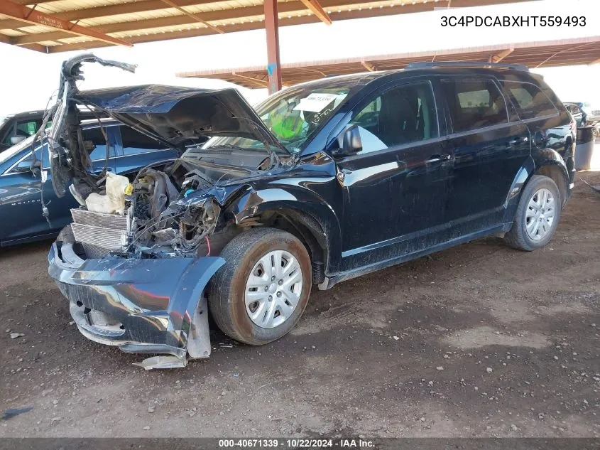 2017 Dodge Journey Se VIN: 3C4PDCABXHT559493 Lot: 40671339