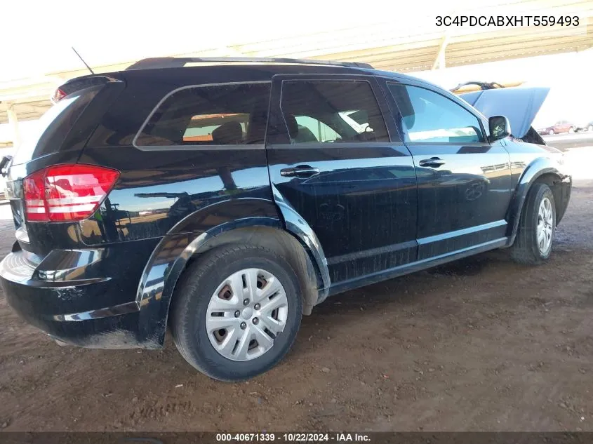 2017 Dodge Journey Se VIN: 3C4PDCABXHT559493 Lot: 40671339