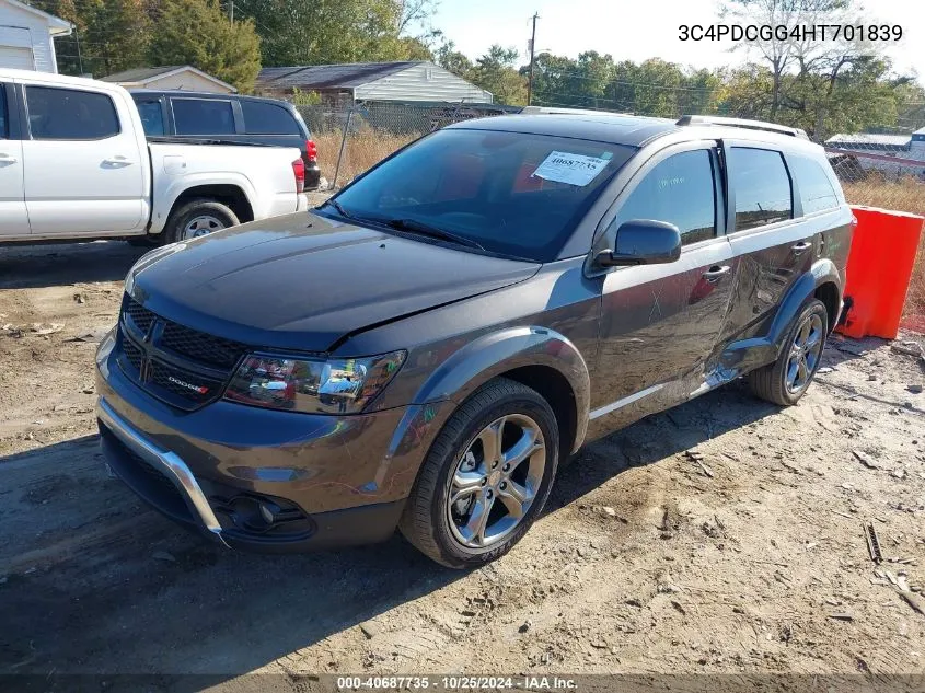 2017 Dodge Journey Crossroad Plus VIN: 3C4PDCGG4HT701839 Lot: 40687735