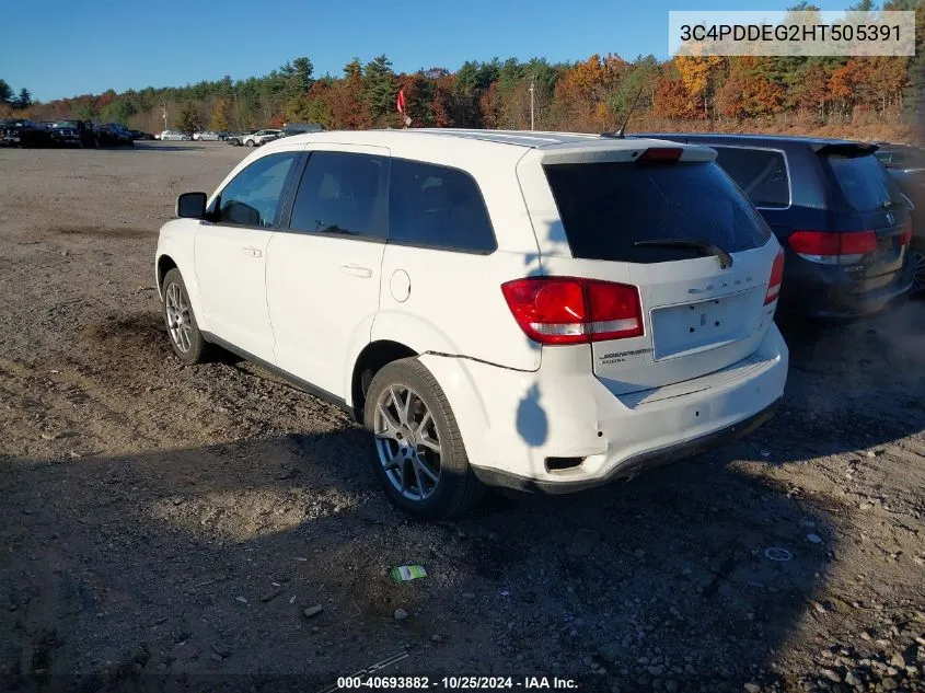 2017 Dodge Journey Gt Awd VIN: 3C4PDDEG2HT505391 Lot: 40693882