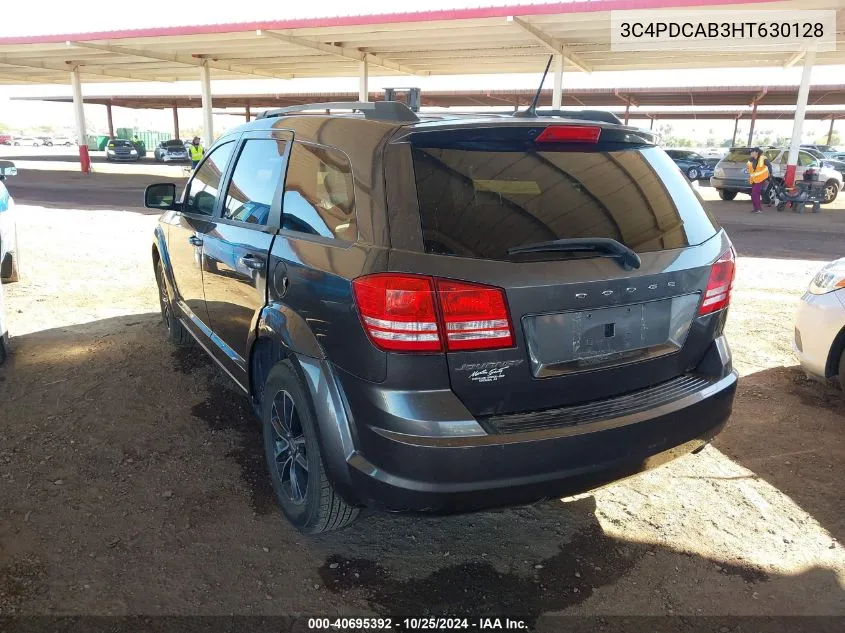 2017 Dodge Journey Se VIN: 3C4PDCAB3HT630128 Lot: 40695392